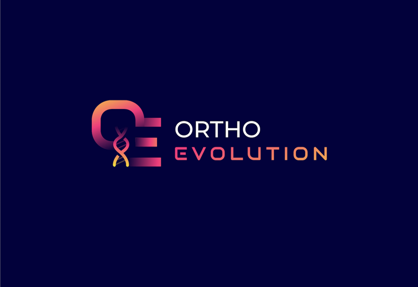 Ortho Evolution, orthodontic conference logo with dark blue backgrounds