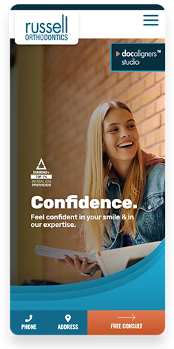 custom website development for Russell Orthodontics