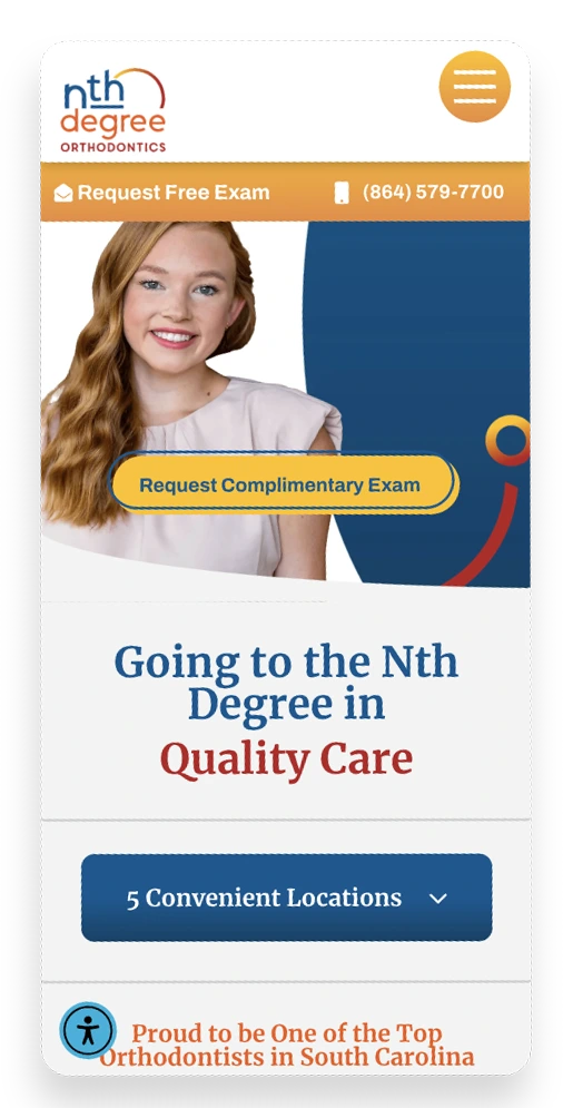 Nth Degree Orthodontics Website Design by eNox Media